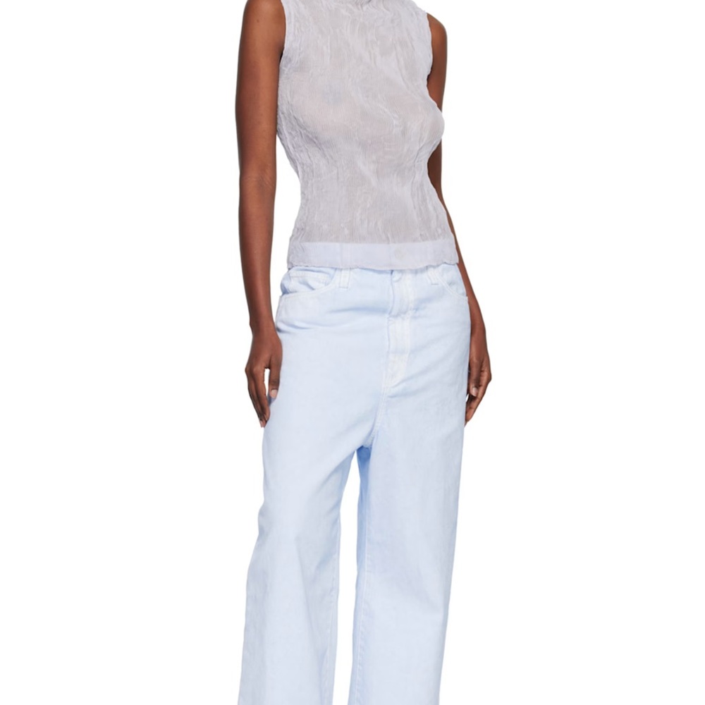 Issey Miyake Sheer Chiffon Twist Top